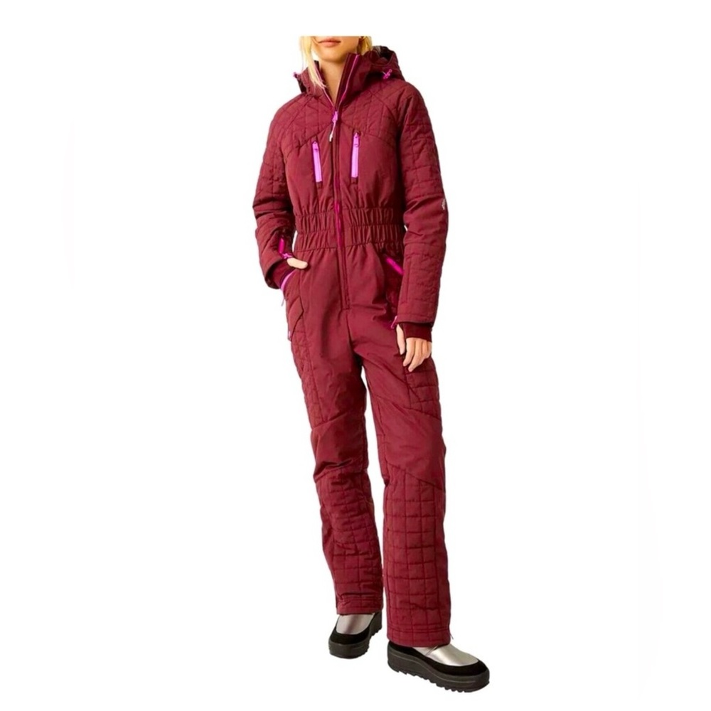 NWT Free People Movement All Prepped Ski Suit : Large Maroon